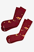 No Fox Given Maroon His & Hers Socks Photo (0)