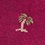 Maroon Carded Cotton Palm Trees Sock