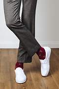 Palm Trees Maroon Sock Photo (2)