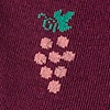 Maroon Carded Cotton Wine Snob Small-Medium Sock