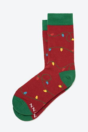 You Light Up My Life Maroon Small-Medium Sock