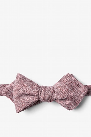 Galveston Maroon Diamond Tip Bow Tie