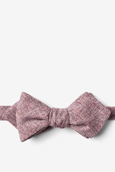Maroon Cotton Galveston Diamond Tip Bow Tie