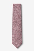 Galveston Maroon Skinny Tie Photo (1)