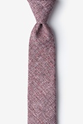 Galveston Maroon Skinny Tie Photo (0)