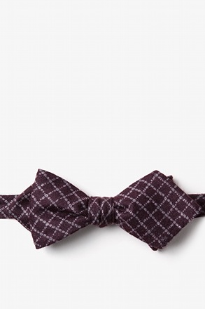 _Glendale Maroon Diamond Tip Bow Tie_