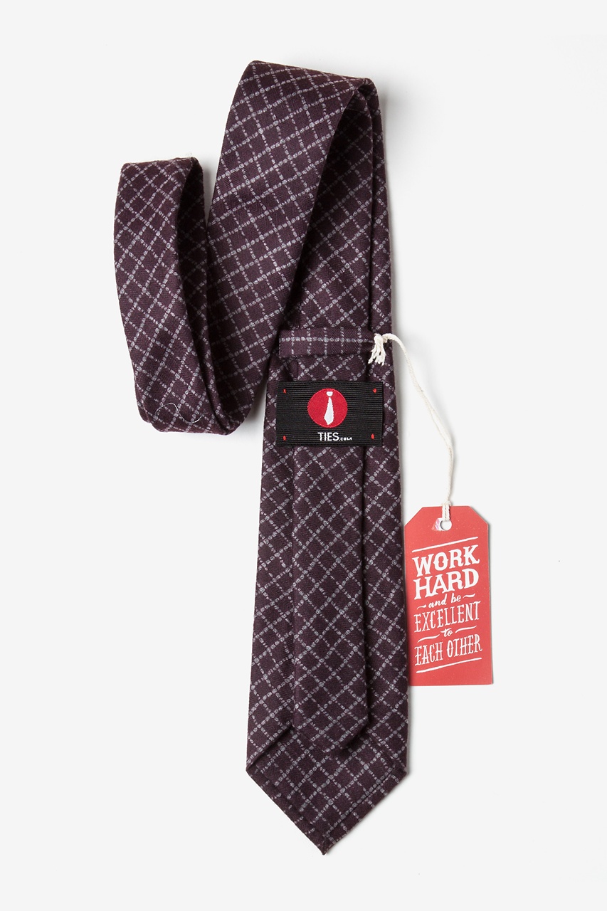 Maroon Cotton Glendale Extra Long Tie