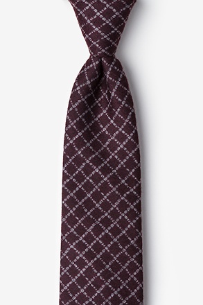 Glendale Maroon Extra Long Tie