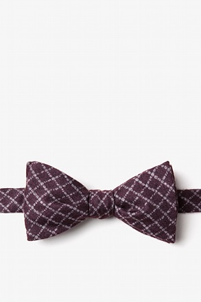 _Glendale Maroon Self-Tie Bow Tie_