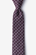 Glendale Maroon Skinny Tie Photo (0)