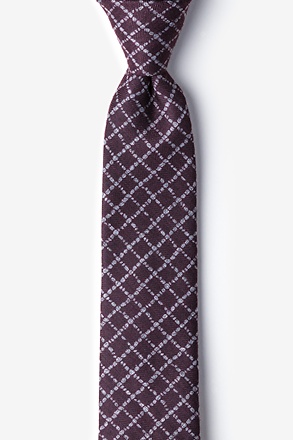 Glendale Maroon Skinny Tie