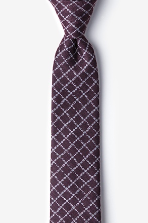 _Glendale Maroon Skinny Tie_