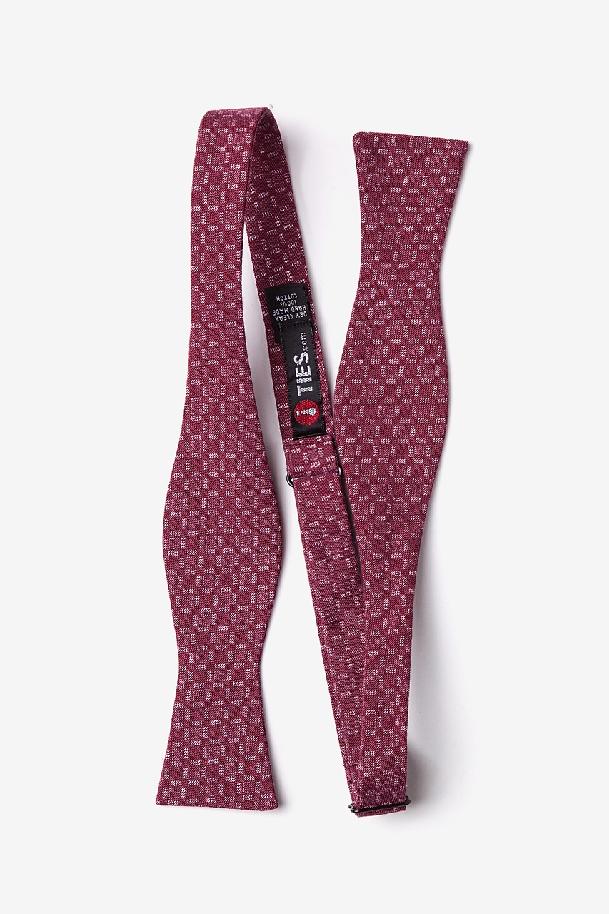 Maroon Cotton Nixon Skinny Bow Tie | Ties.com