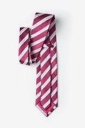 Jefferson Stripe Maroon Extra Long Tie Photo (1)