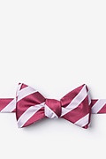 Jefferson Stripe Maroon Self-Tie Bow Tie Photo (0)
