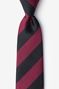 Maroon & Black Stripe Extra Long Tie Photo (0)