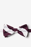 Maroon Microfiber Maroon & White Stripe