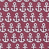 Maroon Microfiber Small Anchors Extra Long Tie