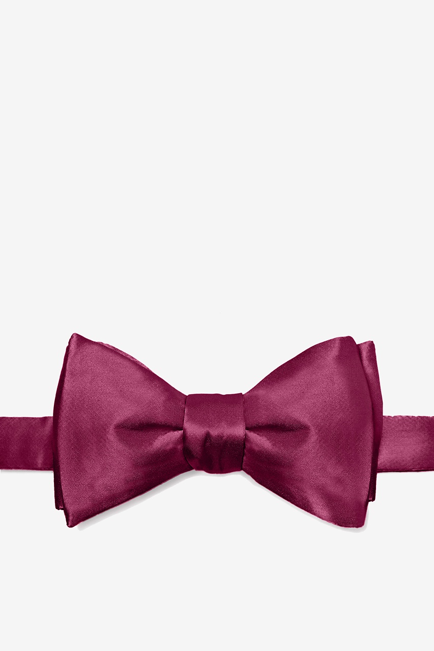 Maroon Self-Tie Bow Tie Photo (0)