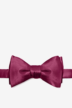 Maroon Self-Tie Bow Tie