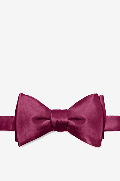 Maroon Silk Maroon Self-Tie Bow Tie