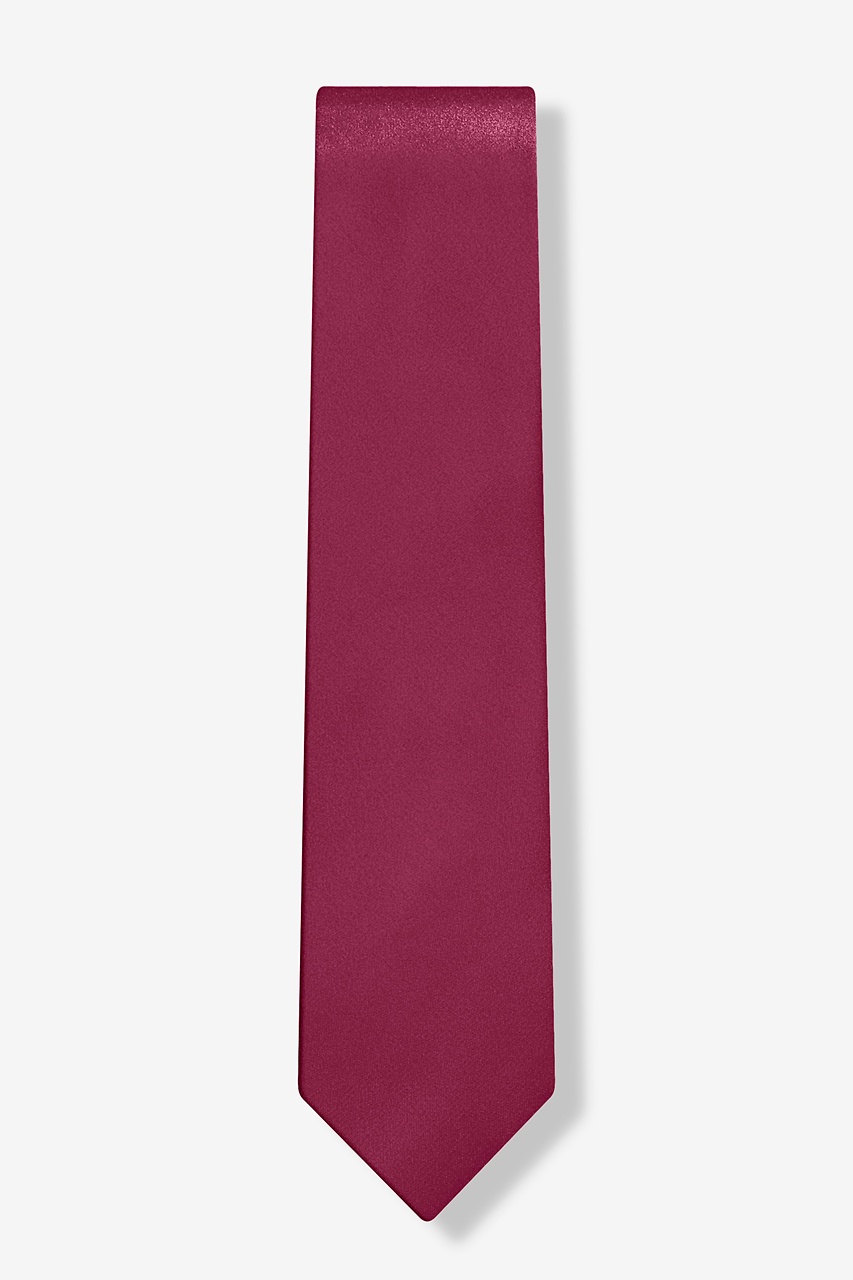 Maroon Skinny Tie Photo (1)