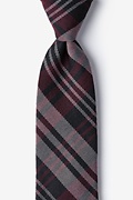 Maroon Budapest Plaid Tie Photo (0)