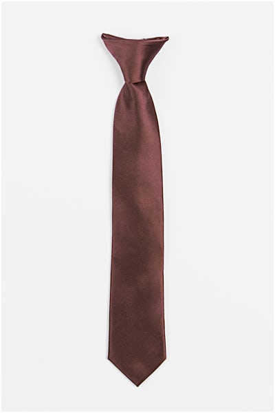 Marsala Microfiber Marsala Clip-on Tie For Boys