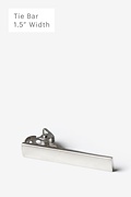 Brando Matte Finish Matte Silver Tie Bar Photo (0)