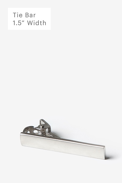 Matte Silver Metal Brando Matte Finish Tie Bar