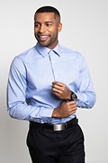 Elijah Medium Blue Dress Shirt Photo (2)