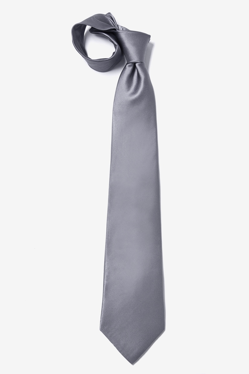 Medium Gray Extra Long Tie Photo (3)