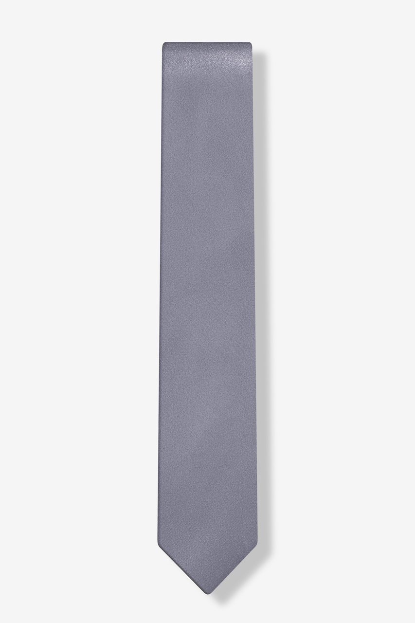 Medium Gray Skinny Tie Photo (1)