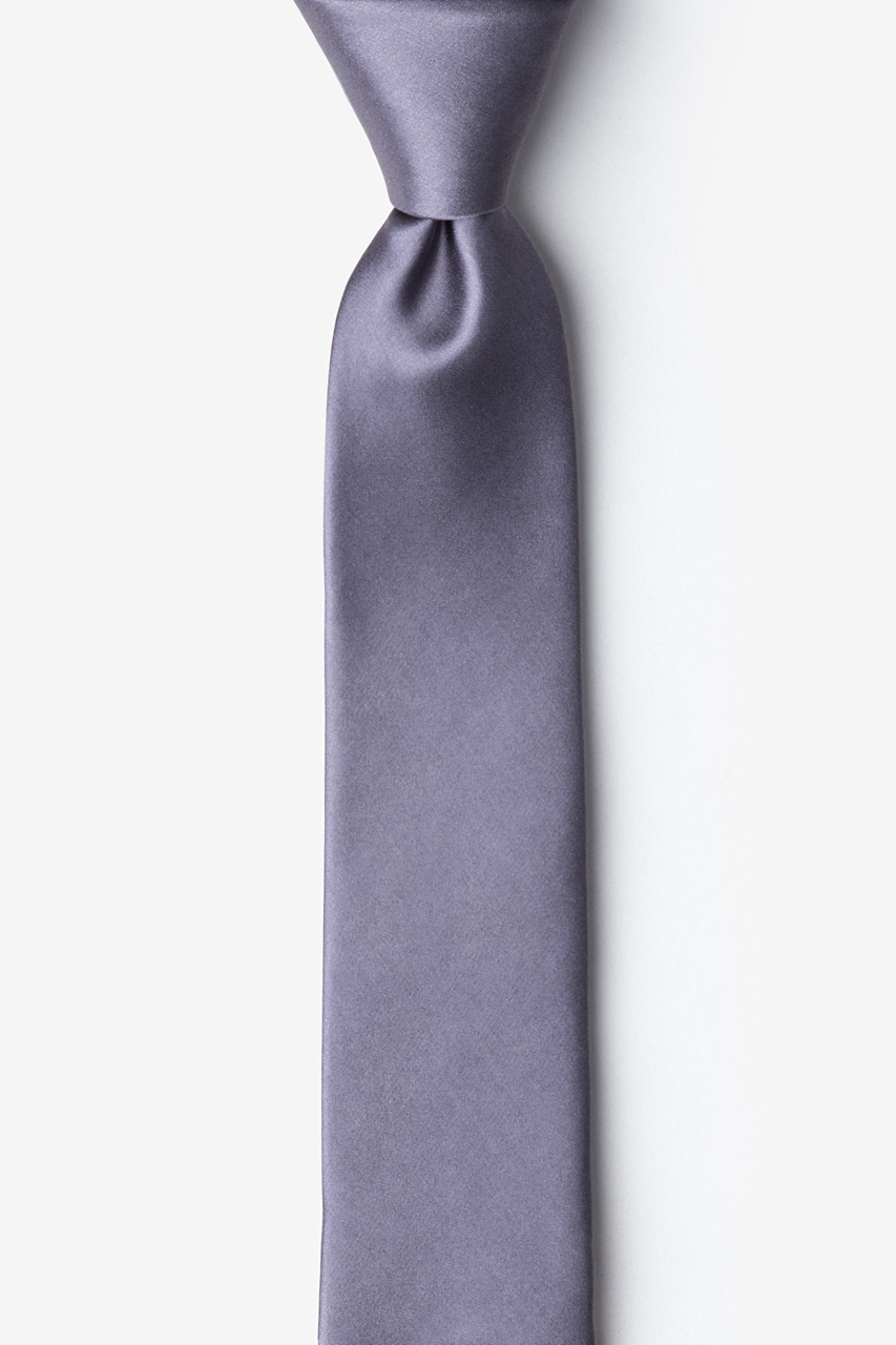 Medium Gray Skinny Tie Photo (0)