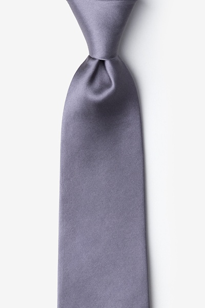 Medium Gray Silk Medium Gray Tie