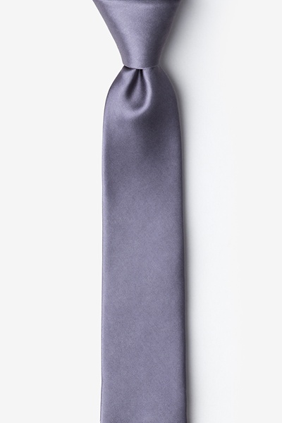 Medium Gray Silk Medium Gray Tie For Boys