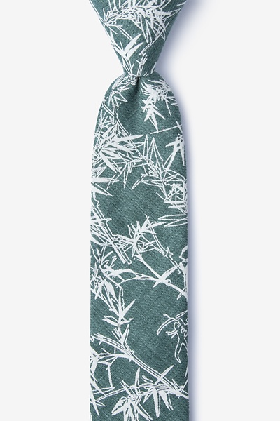 Mineral Blue Cotton Ace Skinny Tie