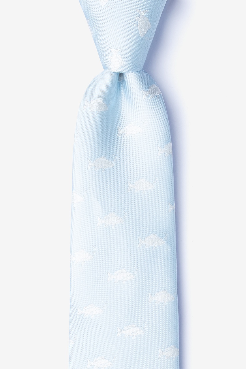 Fish Mineral Blue Extra Long Tie Photo (0)