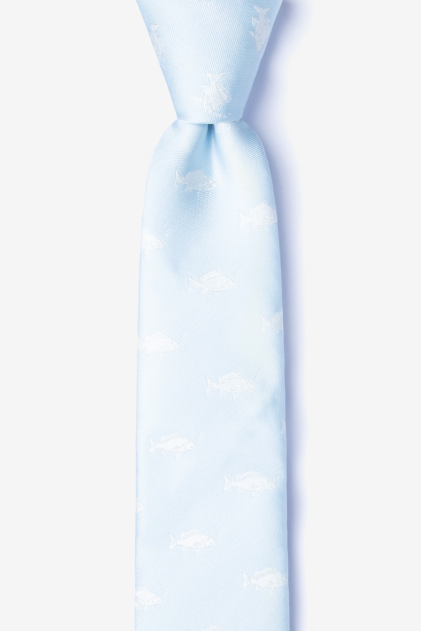 Fish Mineral Blue Skinny Tie Photo (0)
