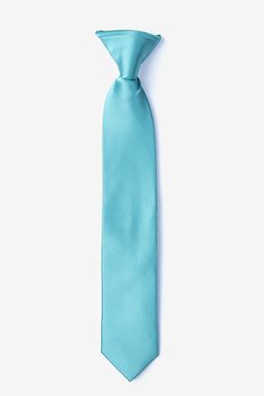 _Mineral Blue Clip-on Tie For Boys_