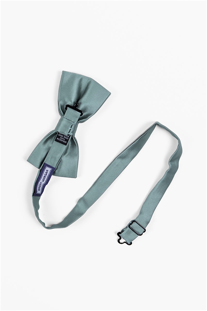 Mineral Blue Pre-Tied Bow Tie | Causal/Formal Bow Tie | Ties.com