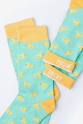 Rubber Duck Mint Green Women's Sock Photo (1)