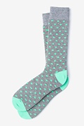 Power Dots Mint Green Medium-Large Sock Photo (0)