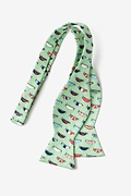 Seas the Day Mint Green Self-Tie Bow Tie Photo (2)