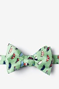 Seas the Day Mint Green Self-Tie Bow Tie Photo (0)