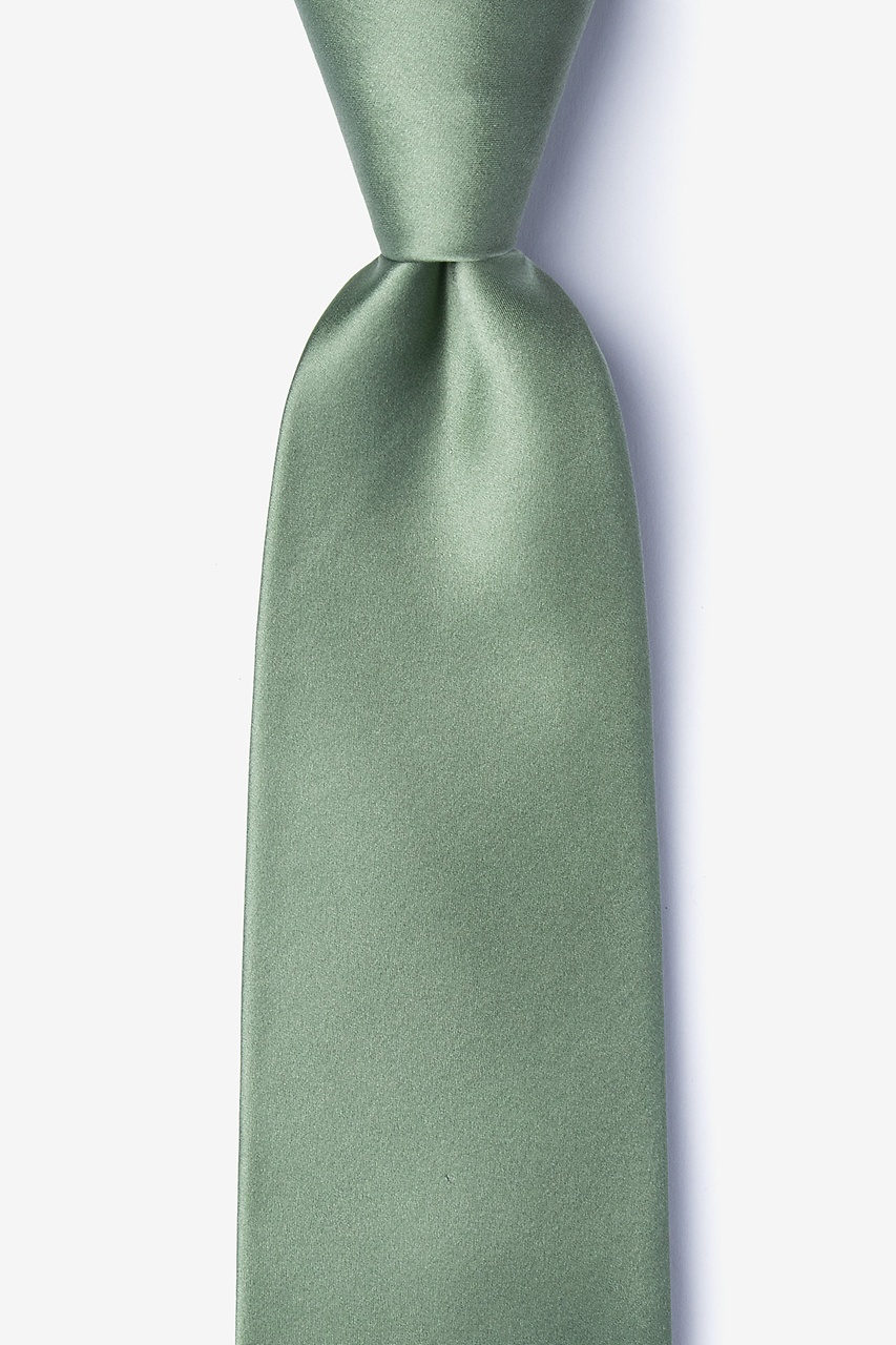 Moss Silk Moss Extra Long Tie Elite Solid