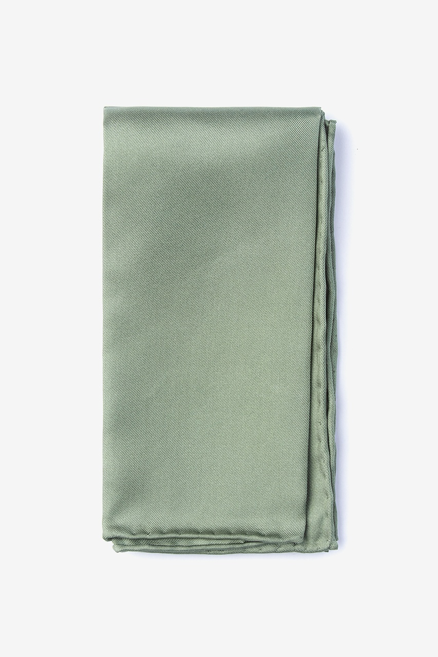 Moss Silk Moss Pocket Square | Alynn Essentials | Ties.com