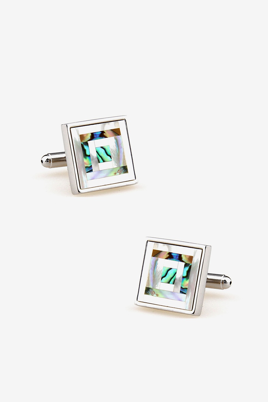 Tile Mother Of Pearl Cufflinks Photo (0)