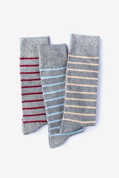 Men's Multicolor Stripe Sock 3 Pack | Ties.com