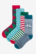 Christmas 4 Multicolor Sock Pack Photo (0)